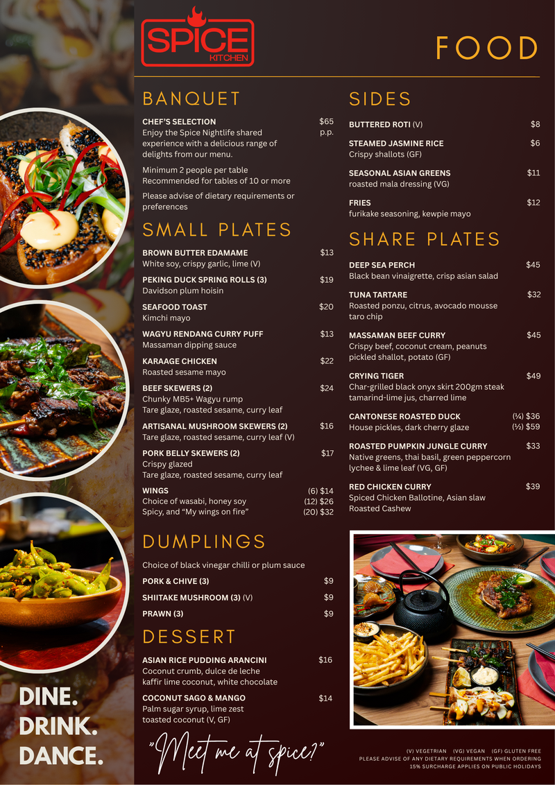 Spice Kitchen menu